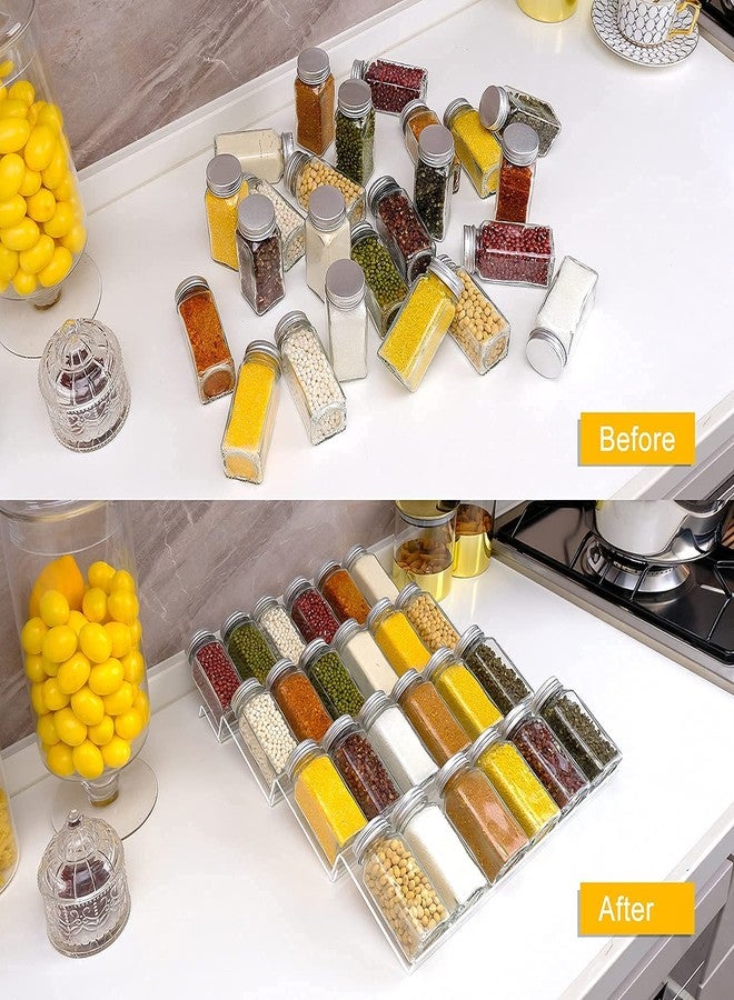 Delavala Spice Drawer Organizer 4 Tier, Acrylic Seasoning Organizer Rack, Clear Spice Rack Tray, Kitchen Seasoning Jars Drawers Insert (Jars Not Included/Expandable From 9" to 18") - Image 4